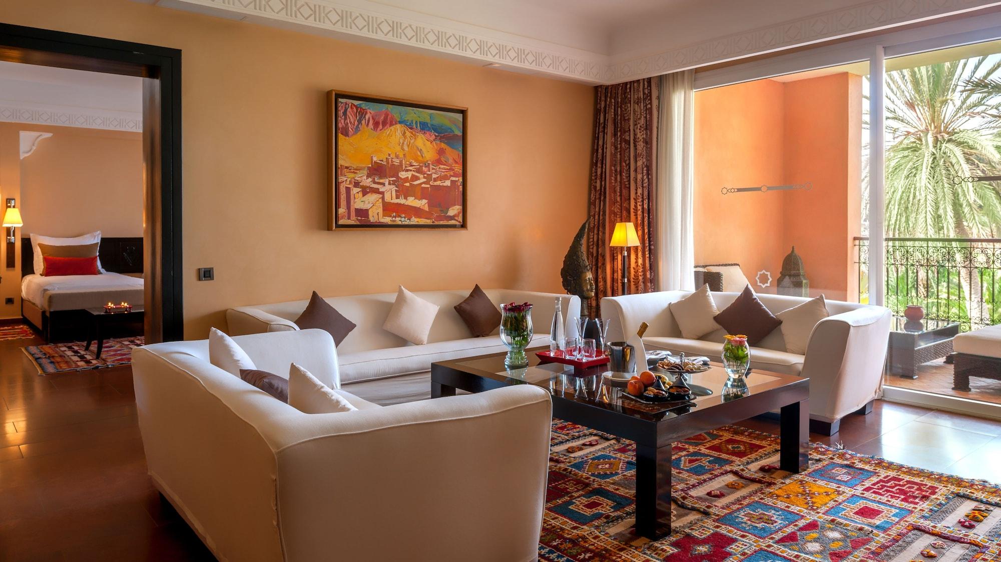 Tikida Golf Palace Агадір Екстер'єр фото A living room in a suite at the hotel